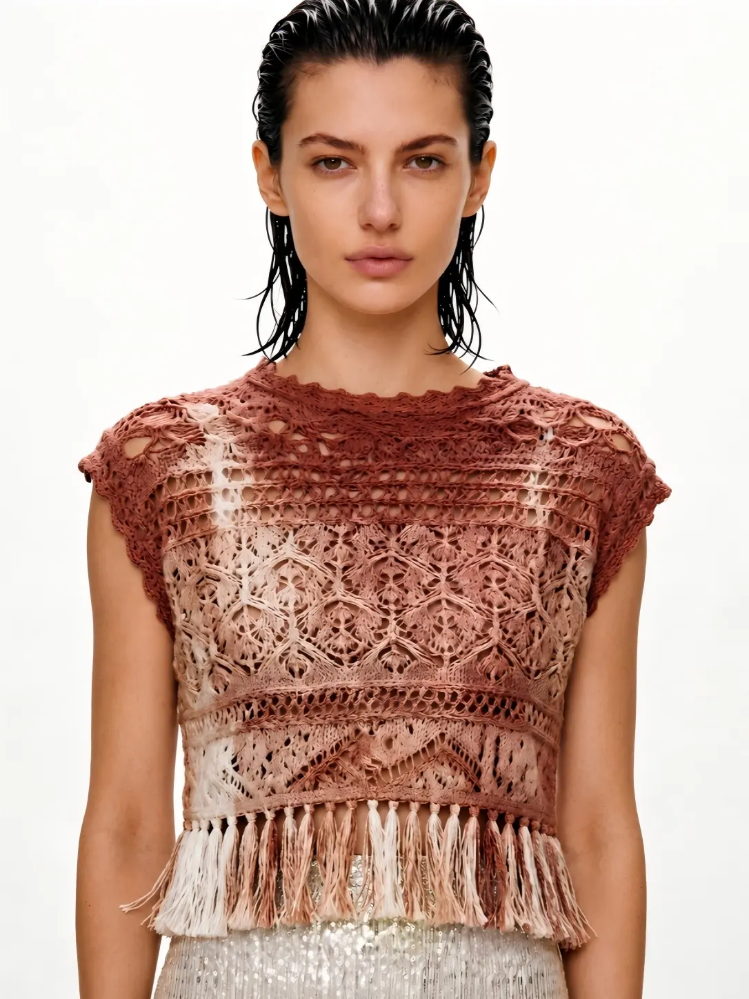 gradient crochet top blends main image