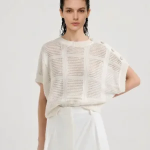 round-neck sleeveless knitted top main image