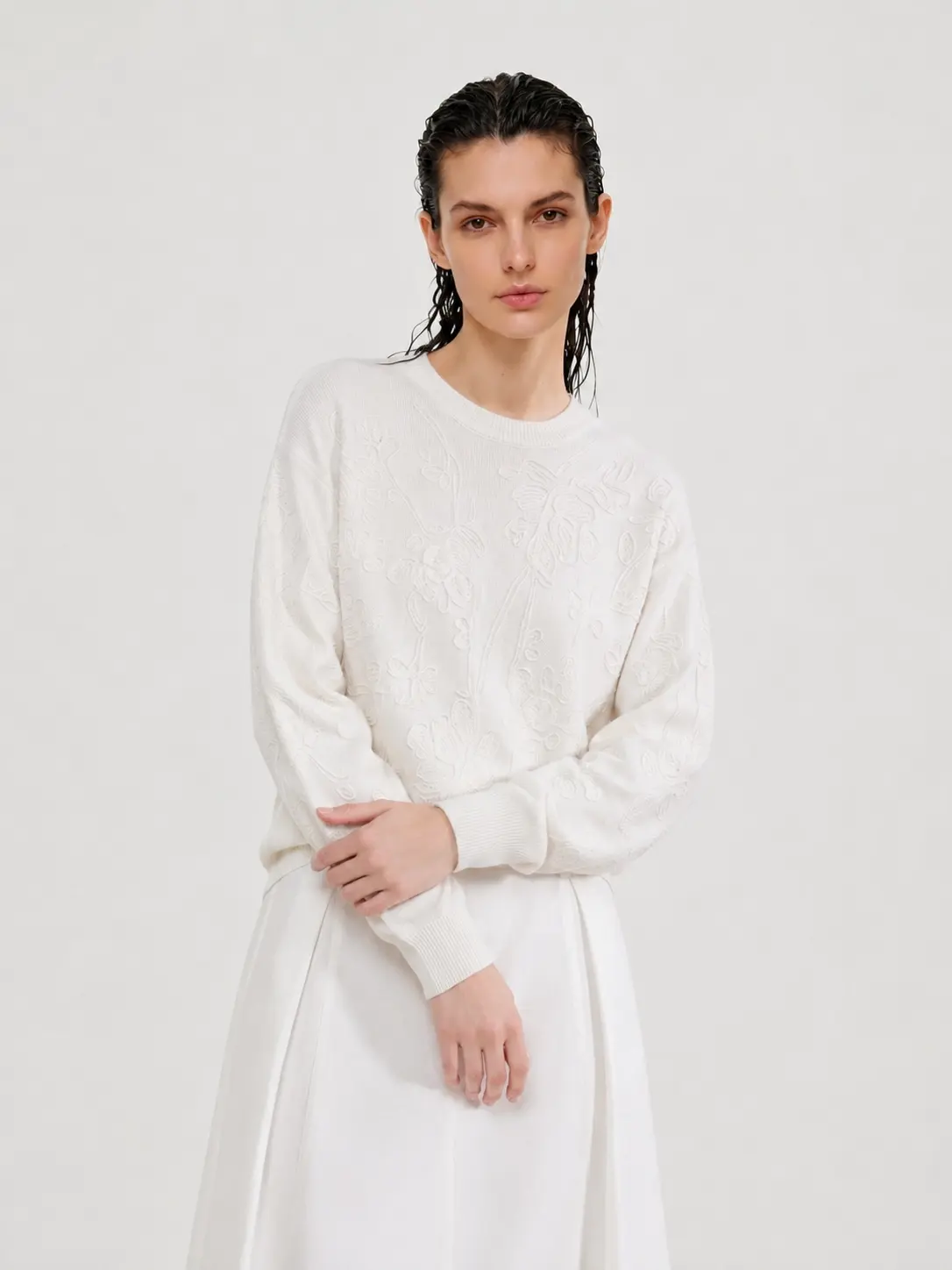 round-neck knitted top main image