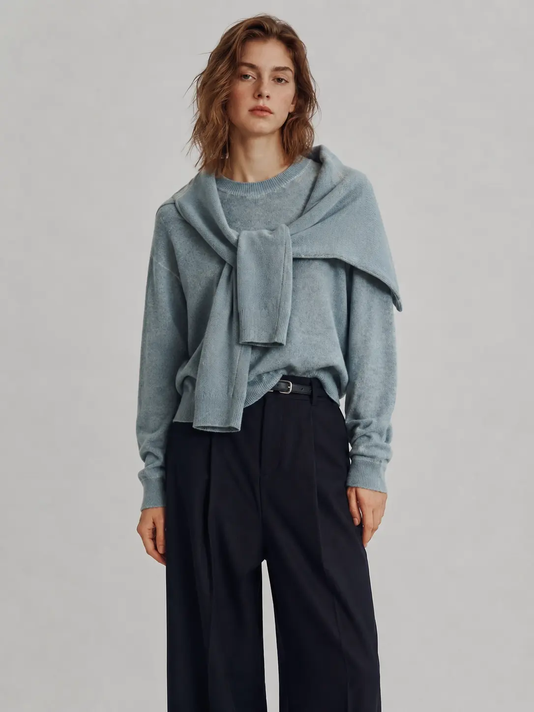 2026 Pull Femme Deep Round Neck Knitted Sweater Women's Comfortable and Casual Pullover Sueter De Mujer Sweater Factory