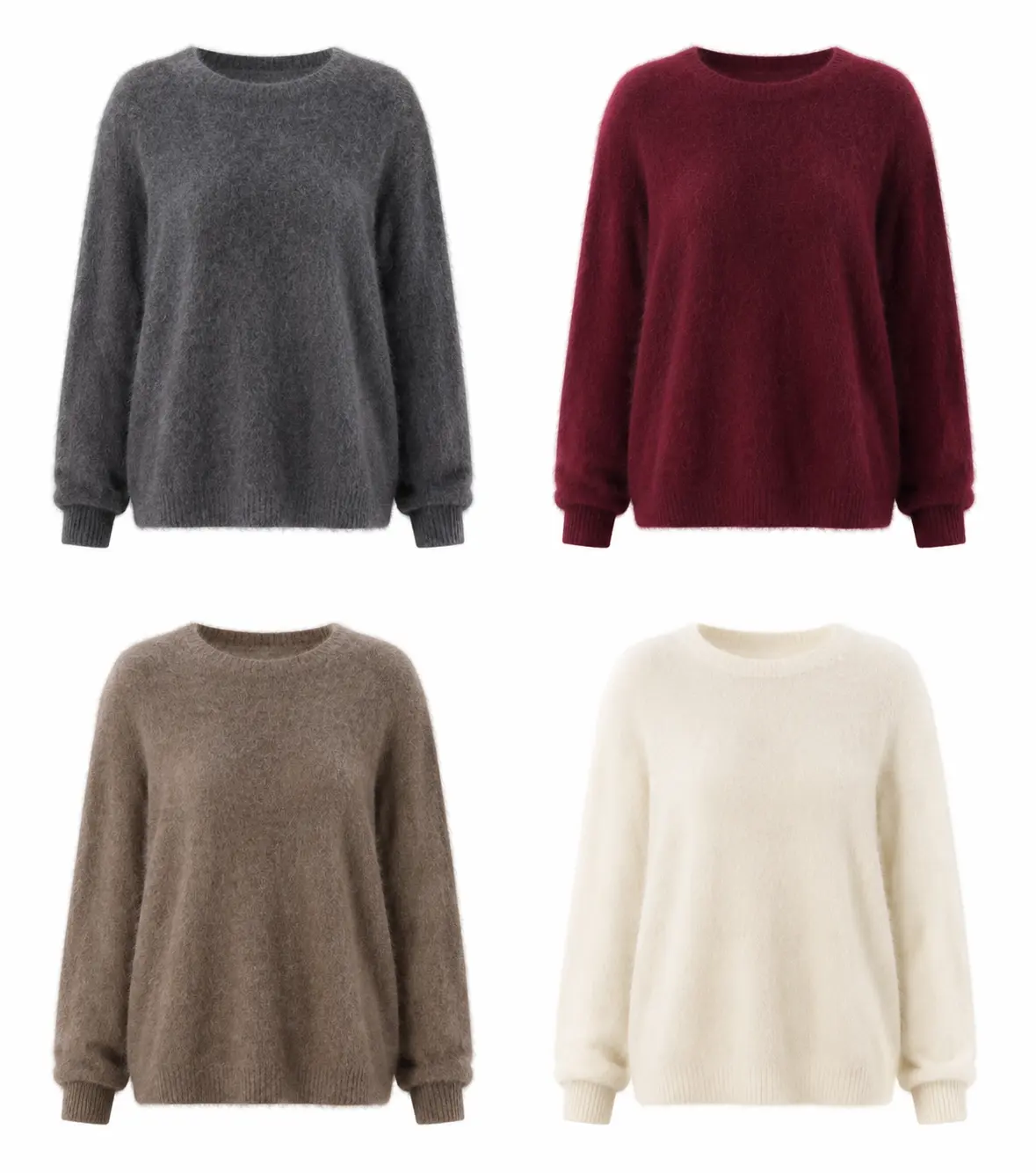 multi-color wool brushed woolen pullover