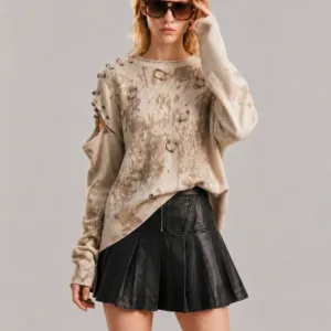 oversized knitted pullover shirt main image