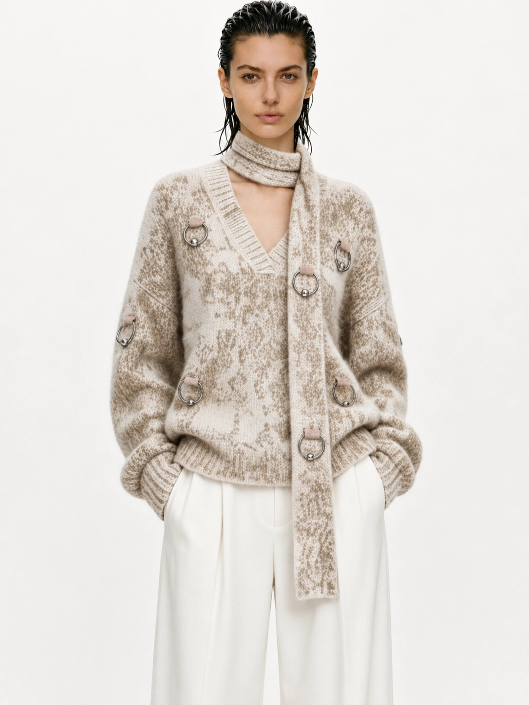 alpaca wool blended sweater main image