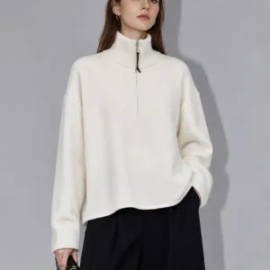 wool half-zip sweater main image